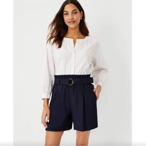 Ann Taylor The D-Ring Pull On Short Navy Blue Size Small